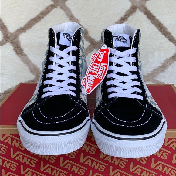 VANS Sk8-Hi REISSUE CHECKERBOARD BLK/Citadel Men’s - Picture 8 of 16